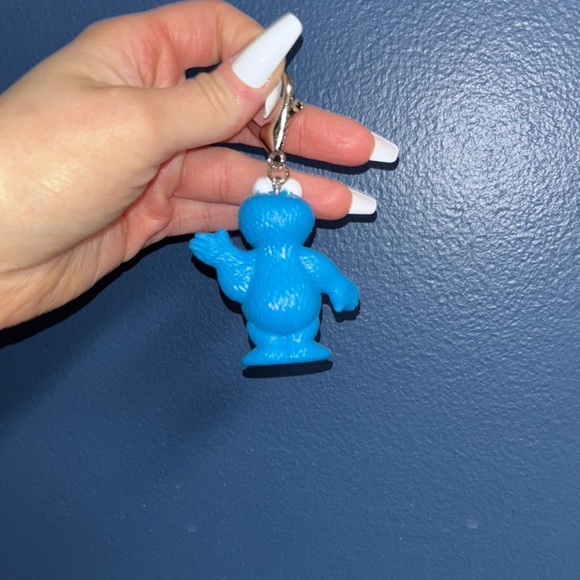 Blue Cookie Monster  Keychain - Picture 2 of 4